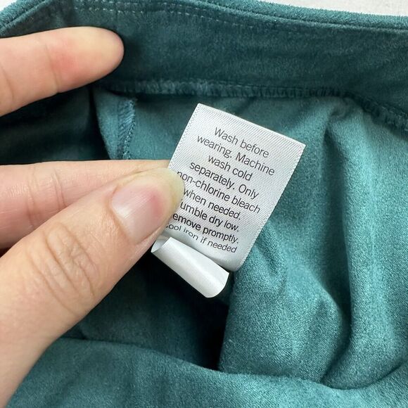 NWT SO High Rise Pull-On Flare Leg Pants Emerald Green Juniors XS Stretch $44 - Picture 7 of 9